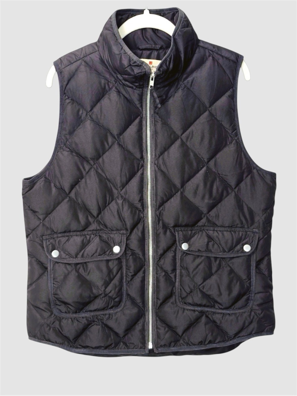 90s Woolrich Black Diamond Quilted Down Equestrian Vest Women's L Fits M